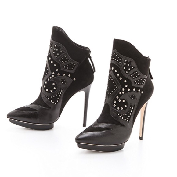 Alice + Olivia Shoes - Alice + Olivia Denby Embellished Booties sz: 36